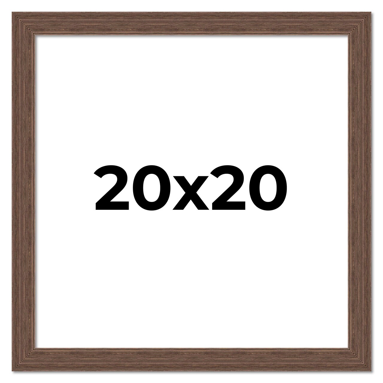 20x20 Wide Barnwood Picture Frame with UV-Resistant Acrylic & Acid Free Backing, Available in 6 Paint Finishes - Grey, Brown, White, and Black